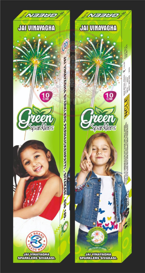 10 CM Green Sparklers